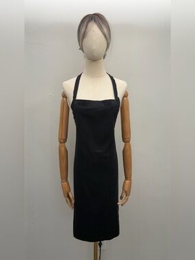 Chef Works Black Adjustable Server Chef Apron Full Length Restaurant Kitchen